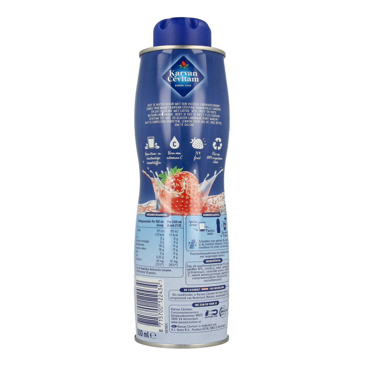 Karvan Cevitam Aardbei 600.00 Milliliter