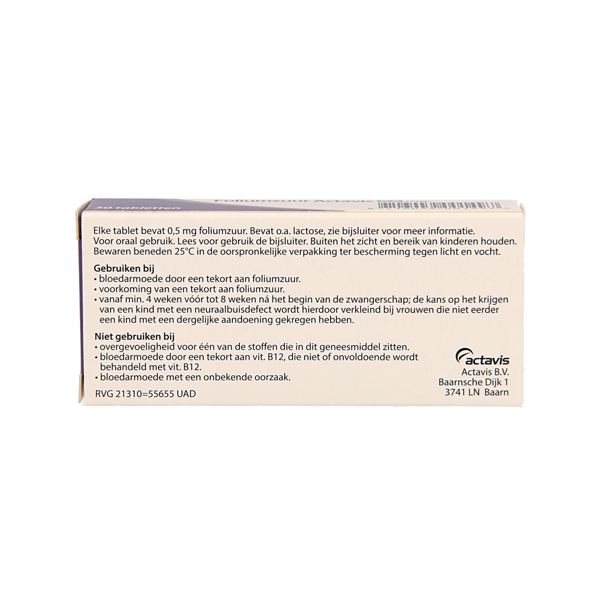 Sanias Foliumzuur 0.5mg 30.00 Tabletten
