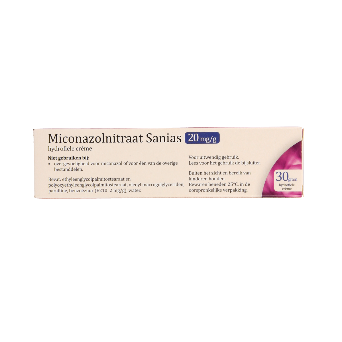 Sanias Miconazolnitraat 20mg creme 30.00 Gram