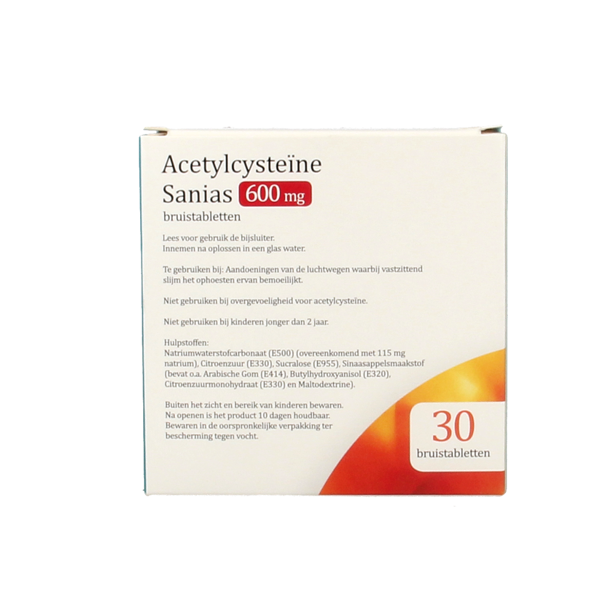 Sanias Acetylcysteine 600mg 30.00 Bruistabletten