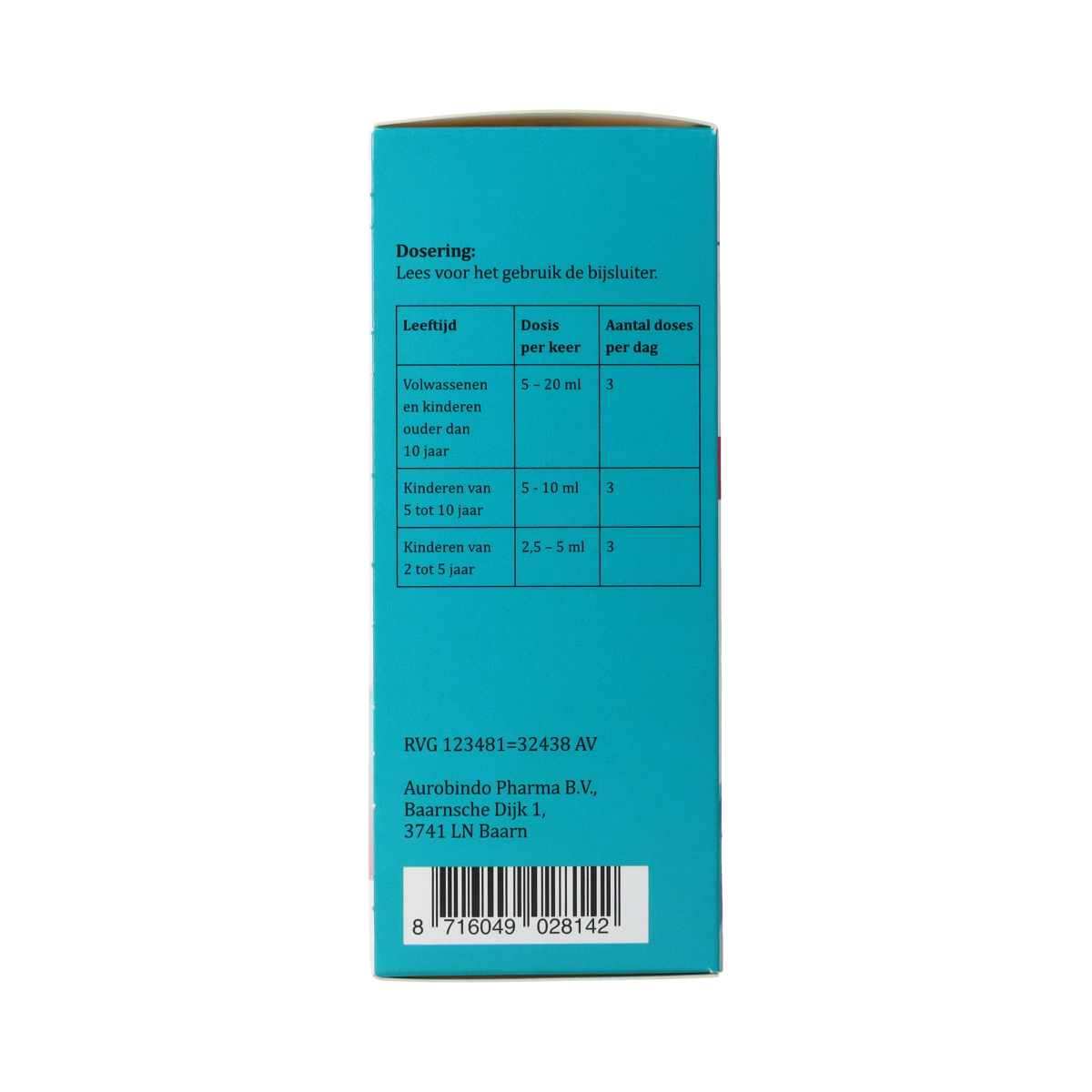 Sanias BROOMHEXINE HCL SANIAS HOESTDRANK 4 MG/5 ML FLACON 150.00 Milliliter