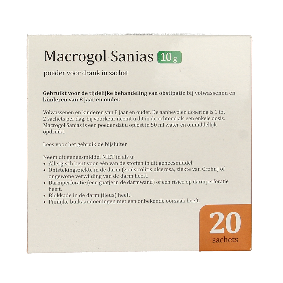 Sanias Macrogol poeder 20.00 Stuks