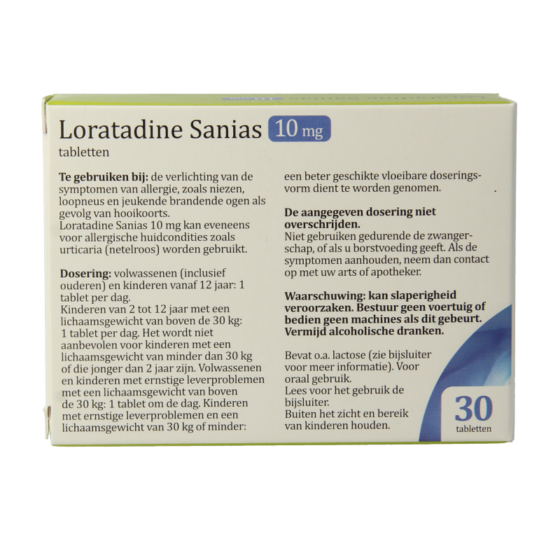 Sanias Loratadine 10mg 30 Tabletten