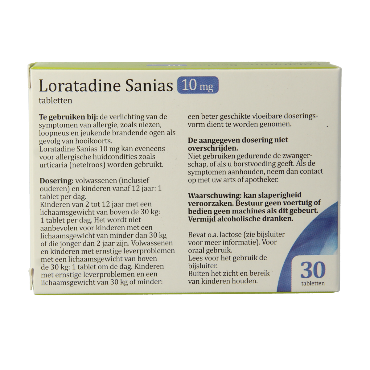 Sanias Loratadine 10mg 30.00 Tabletten
