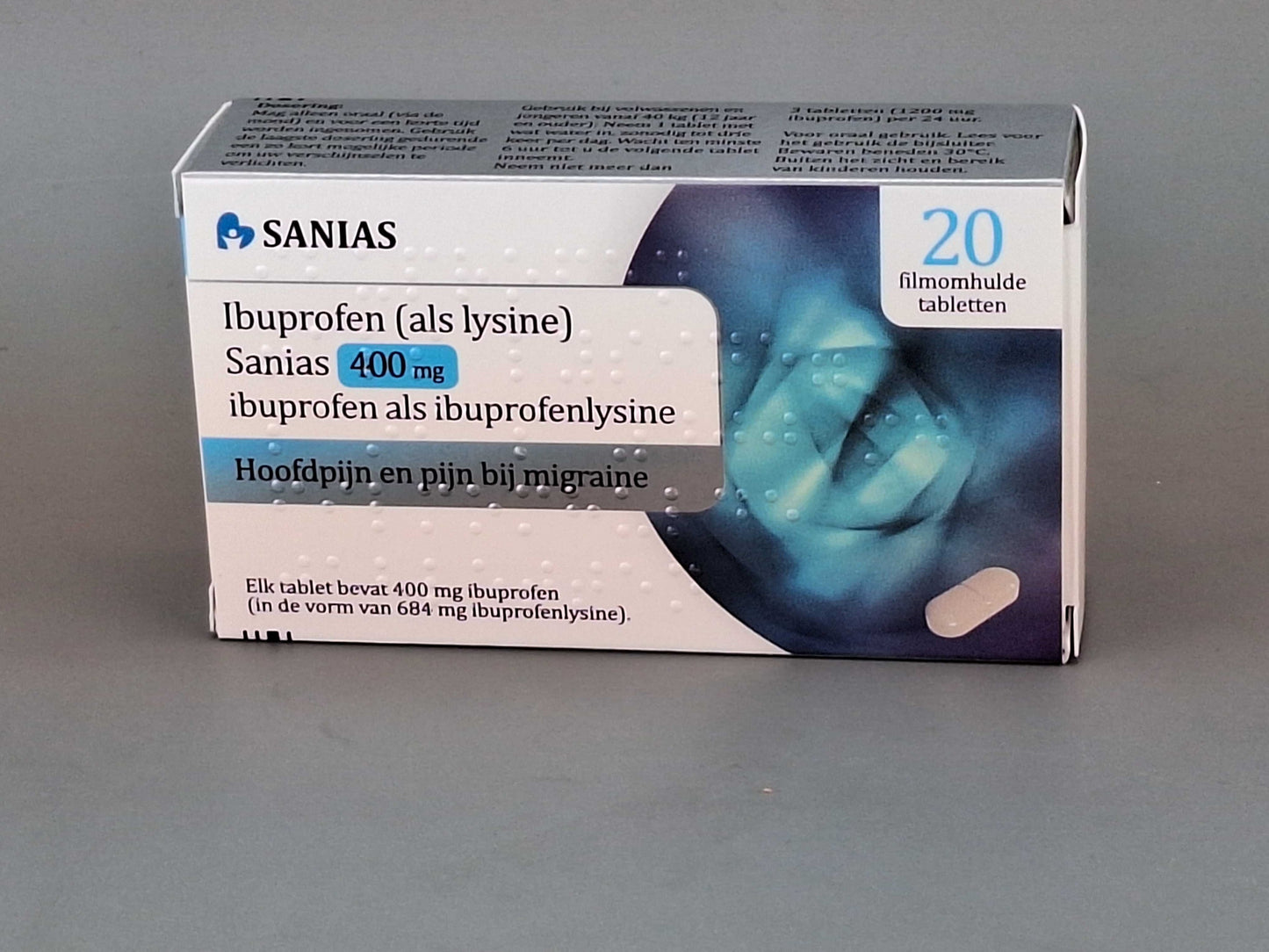 Leidapharm Ibuprofen 400 mg als lysine 20.00 Stuks