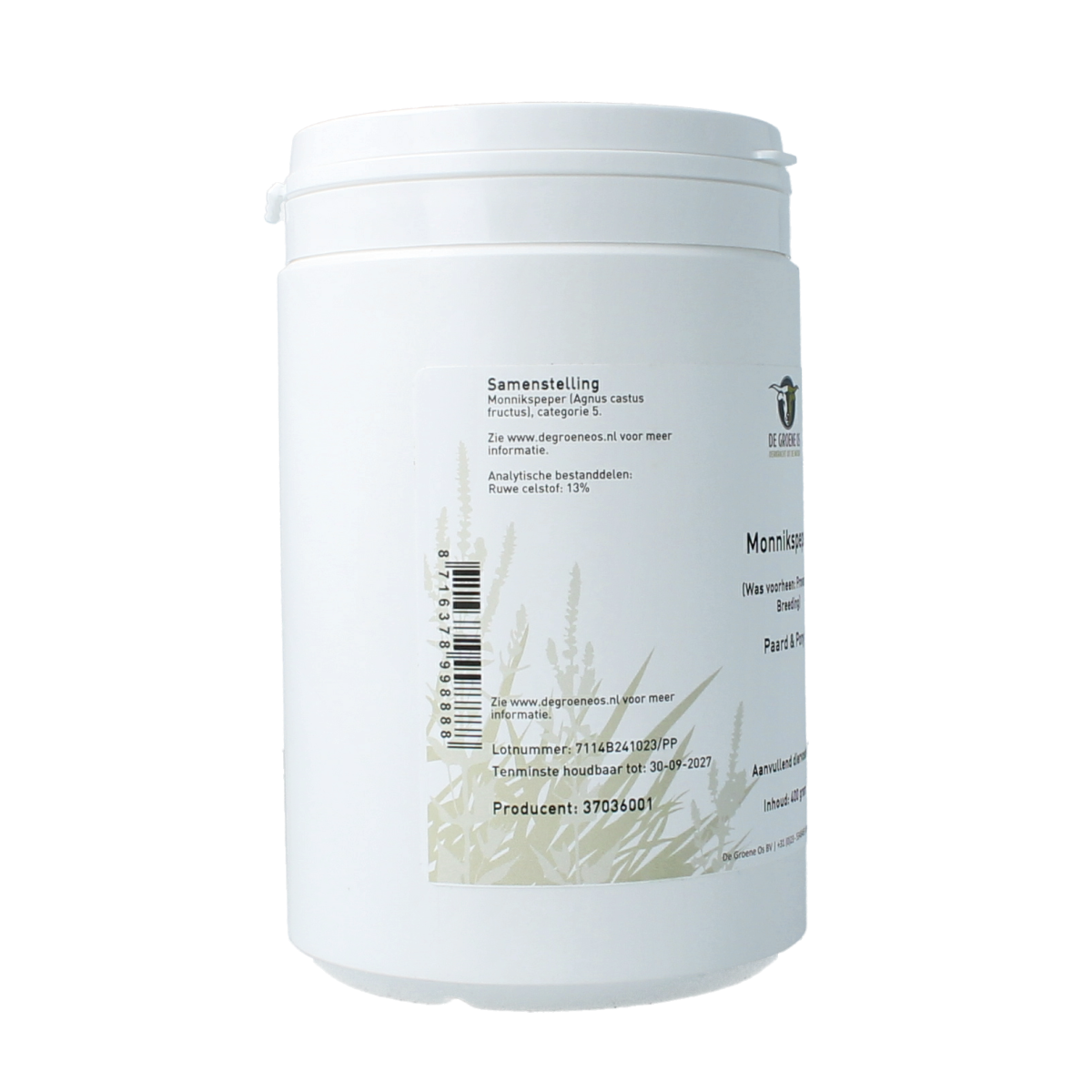 De Groene Os Monnikspeper paard & pony 400.00 Gram