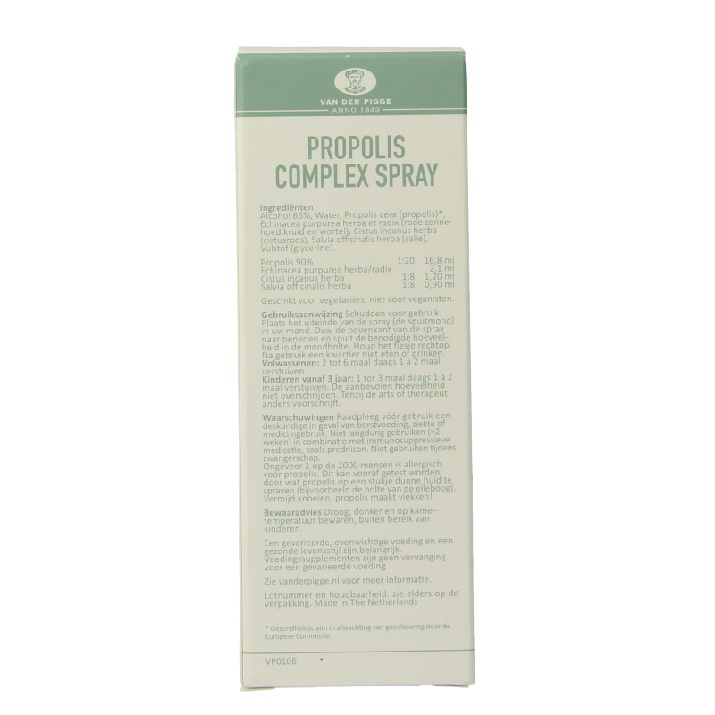 van der Pigge Propolis complex spray 30.00 Milliliter
