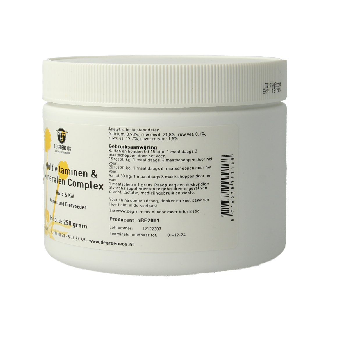 Groene Os Multi vitamine & mineralen complex hond/kat 250.00 Gram