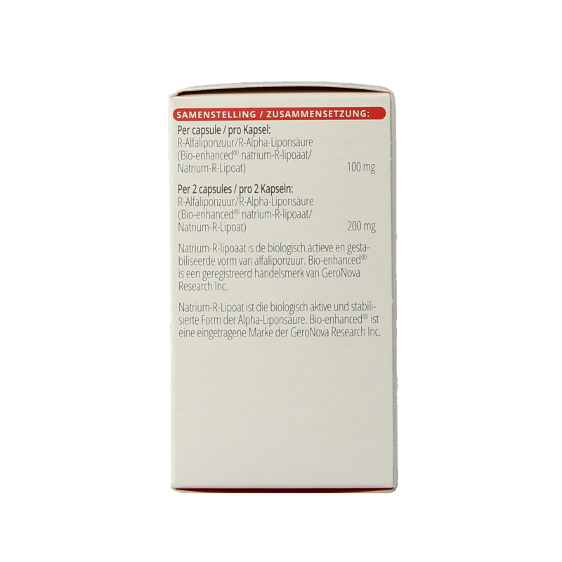 Vitals R-alfaliponzuur 100 Capsules