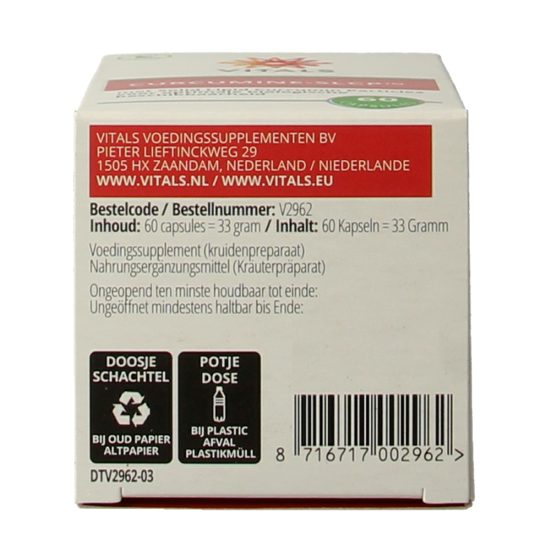 Vitals Curcumine SLCP 60 Capsules