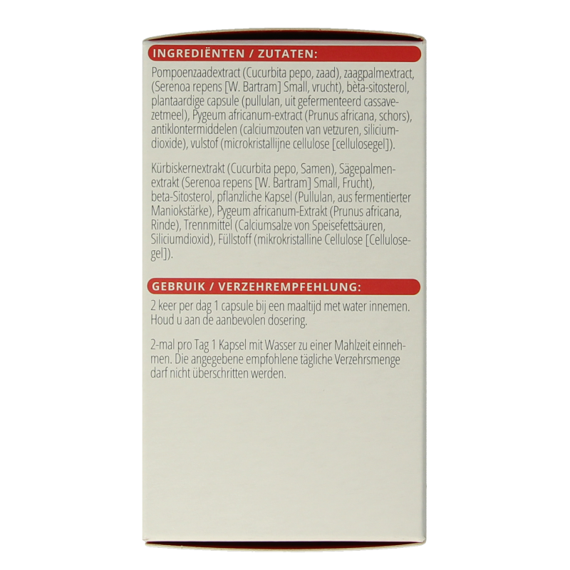 Vitals Mannenformule pro prostaat 60.00 Capsules