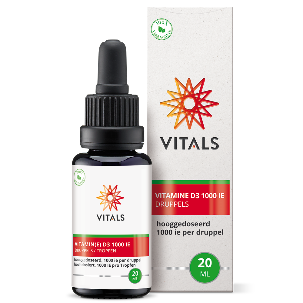 Vitals Vitamine D3 druppels 1000IE 20.00 Milliliter