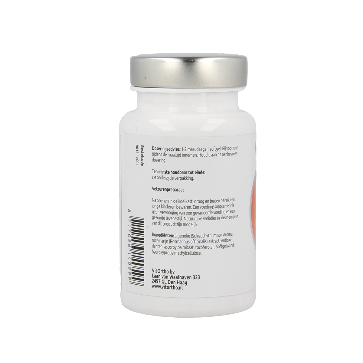 VitOrtho Omega-3 algenolie EPA 75mg DHA 150mg vegan 60.00 Vegetarische capsules