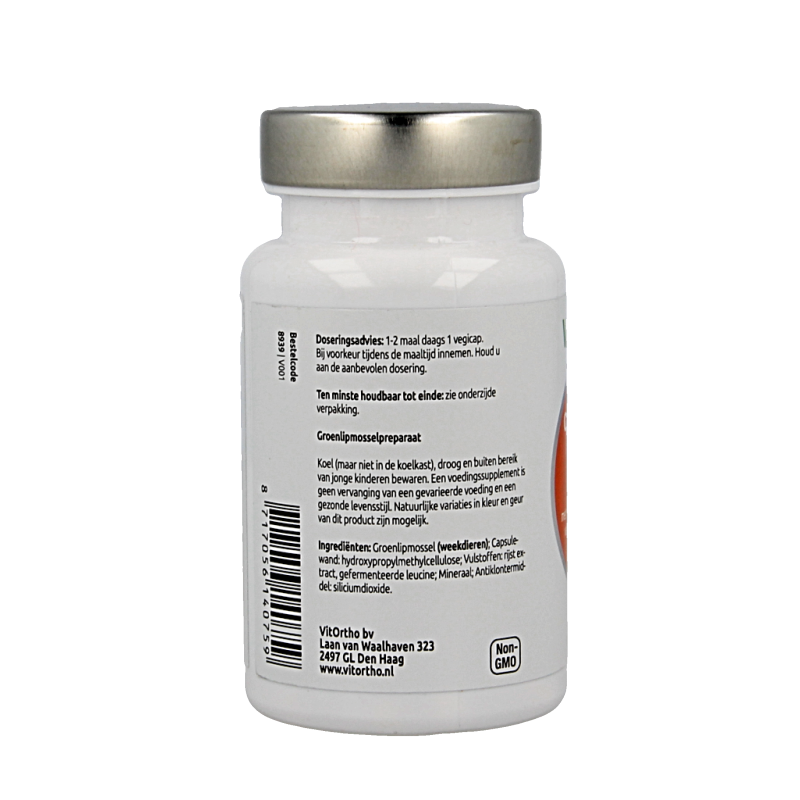 VitOrtho Groenlipmossel extract 500mg 60 Vegetarische capsules