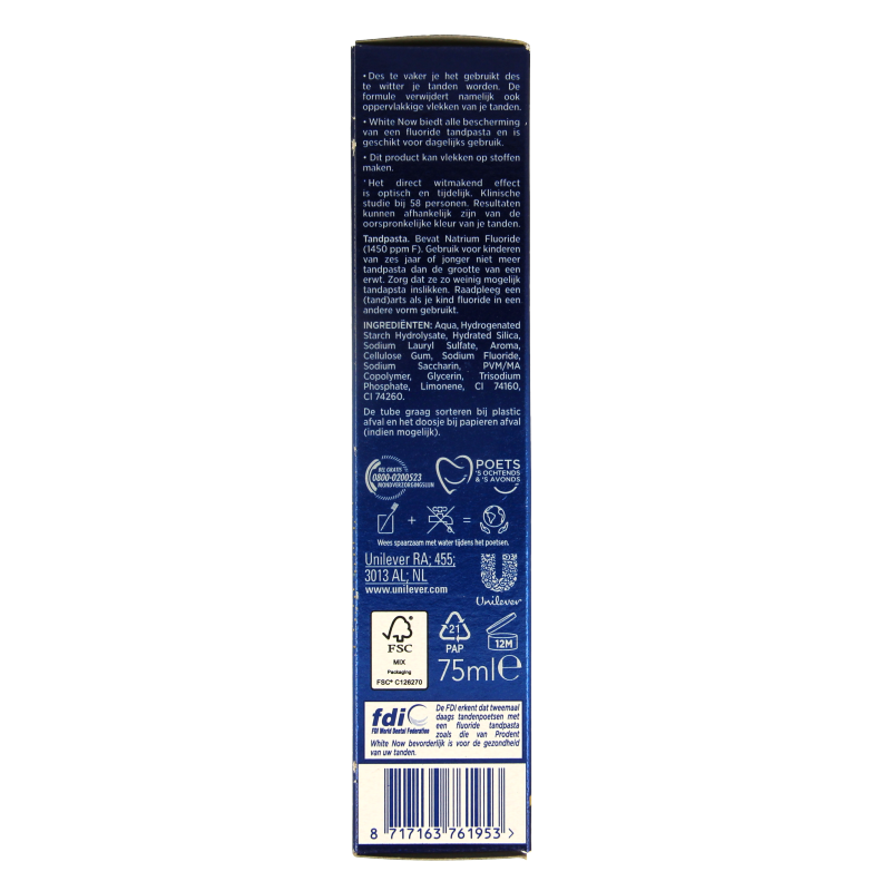 Prodent Tandpasta white now gold 75 Milliliter