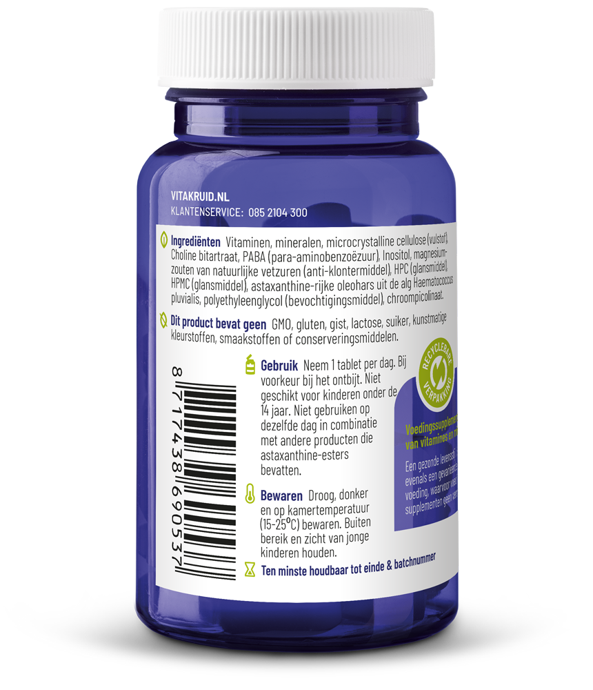Vitakruid Multi Dag HD 100% Vegan 30 Tabletten
