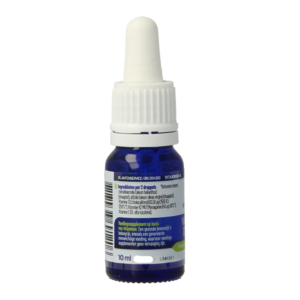 Vitakruid Vitamine D3 & K2 (MenaQ7) met druppelpipet 10.00 Milliliter
