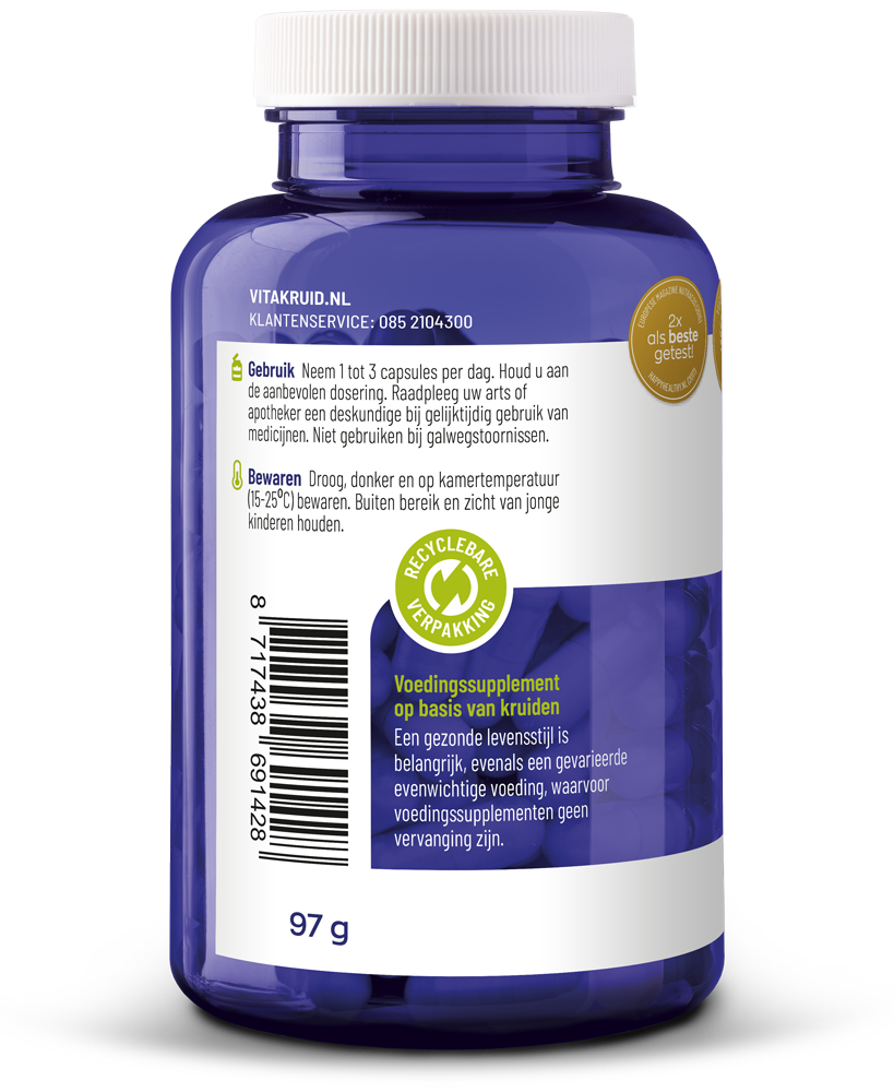Vitakruid Curcuma C3-2X (95% curcuminoiden) met Bioperine 120 Vegetarische capsules