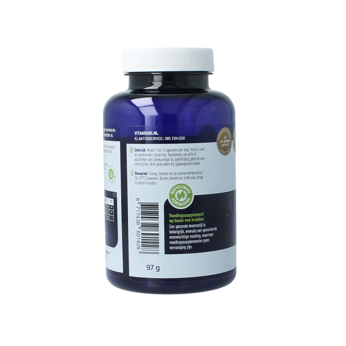 Vitakruid Curcuma C3-2X (95% curcuminoiden) met Bioperine 120.00 Vegetarische capsules