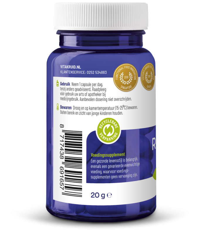 Vitakruid Resveratrol (Veri-te) 200 mg met Bioperine 60.00 Vegetarische capsules