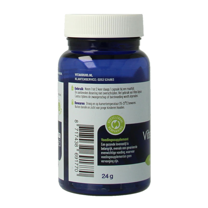 Vitakruid Vitex agnus castus 200mg monnikspeper 60.00 Vegetarische capsules