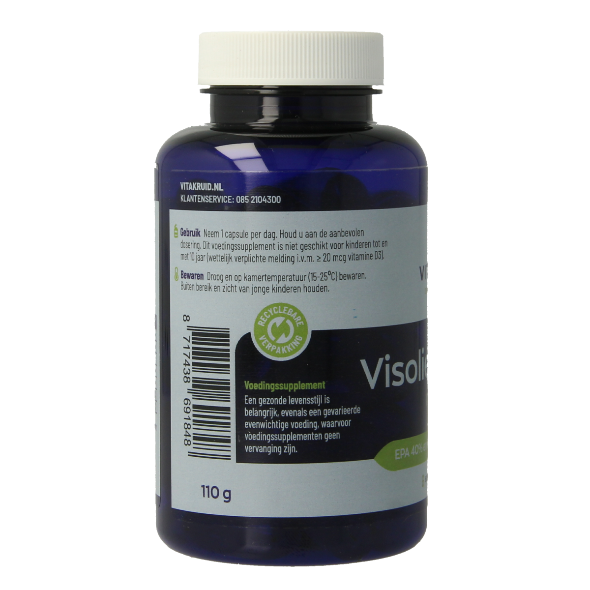 Vitakruid Visolie 1400 TG Triglyceriden met D3 60.00 Softgels