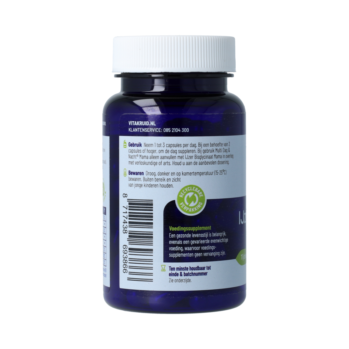 Vitakruid IJzer Bisglycinaat Mama 30 Complex oa koper, C 90.00 Vegetarische capsules