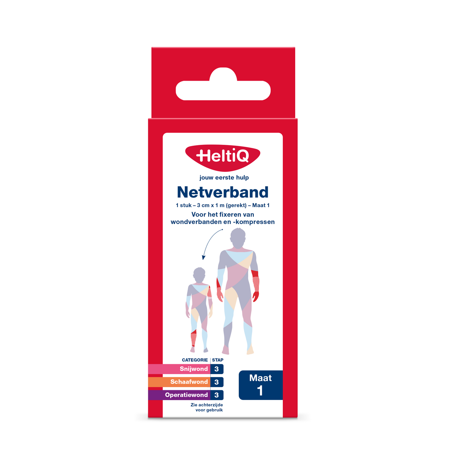 Heltiq Netverband 3cm x 1m (gerekt) maat 1 1.00 Stuks