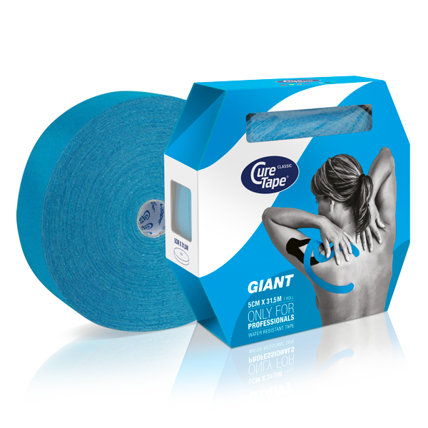 Cure Tape Giant blauw 5cm x 31.5m 1 Stuks