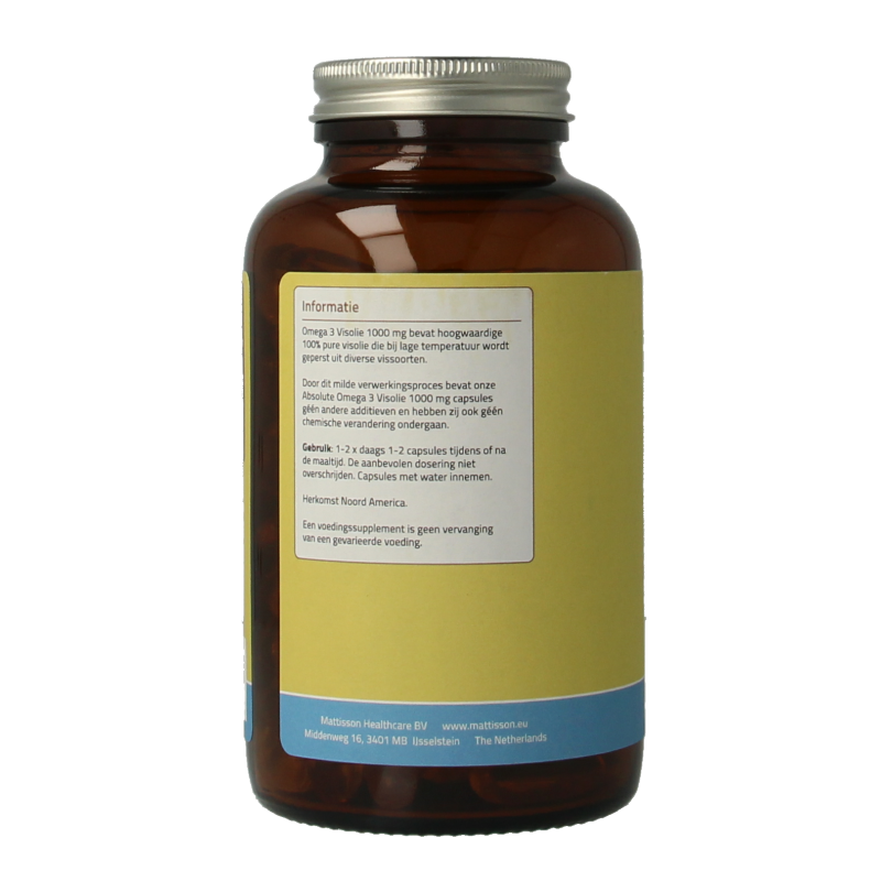 Mattisson Omega 3 visolie 18% EPA 12% DHA 1000mg 120 Capsules