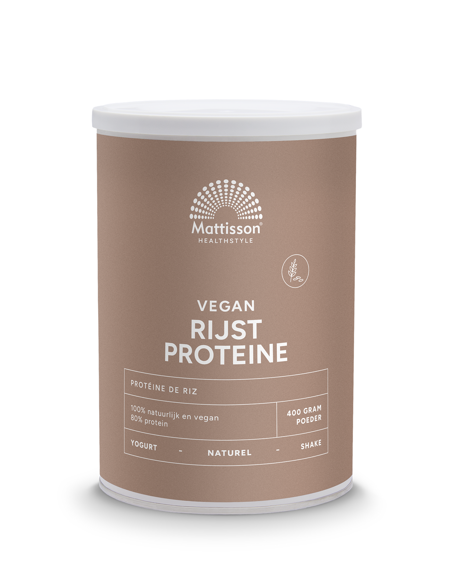 Mattisson Absolute rijst proteine poeder vegan 80% 400 Gram