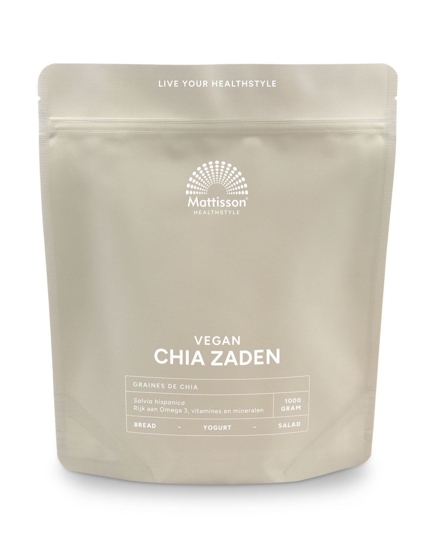 Mattisson Absolute chia zaad raw 1.00 Kilogram