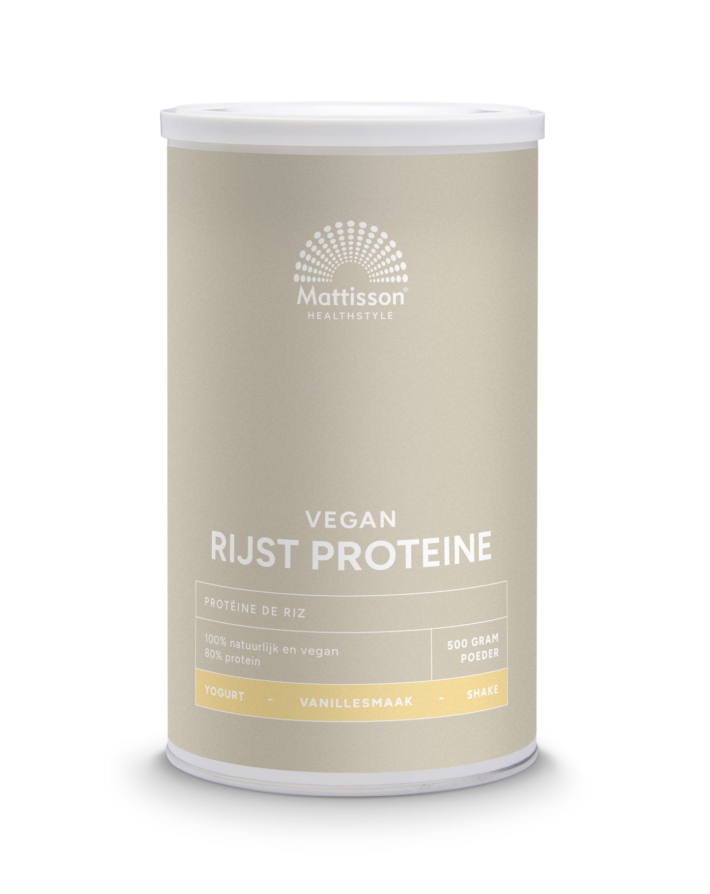 Mattisson Absolute rijst proteine vanille vegan 80% 500.00 Gram