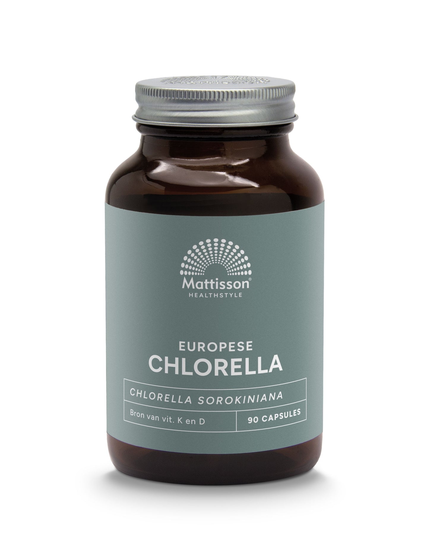 Mattisson Europese chlorella capsules 775mg 90.00 Vegetarische capsules