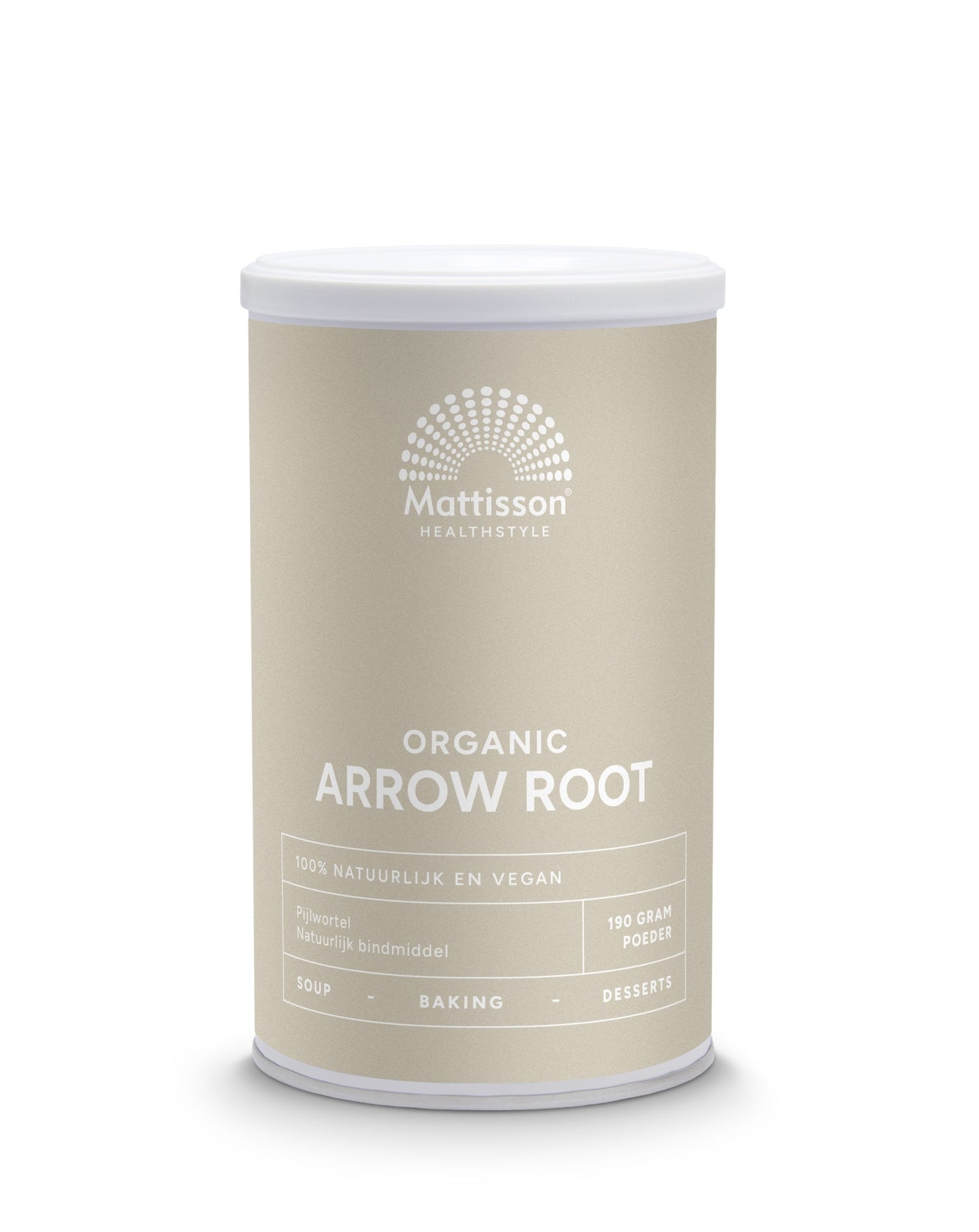 Mattisson Arrow root pijlstaartwortel poeder bio 190.00 Gram