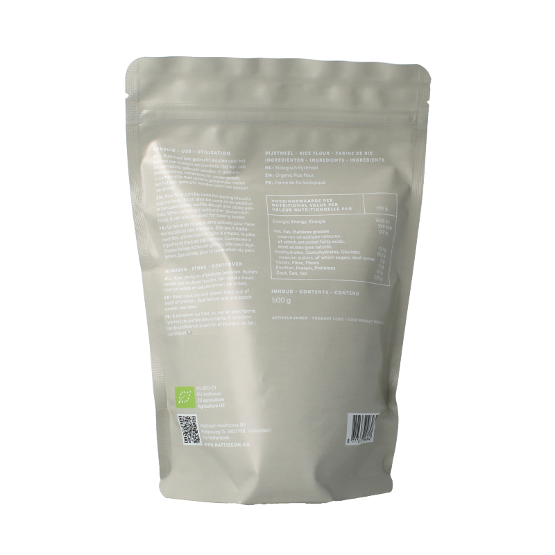 Mattisson Rijstmeel bio 500 Gram