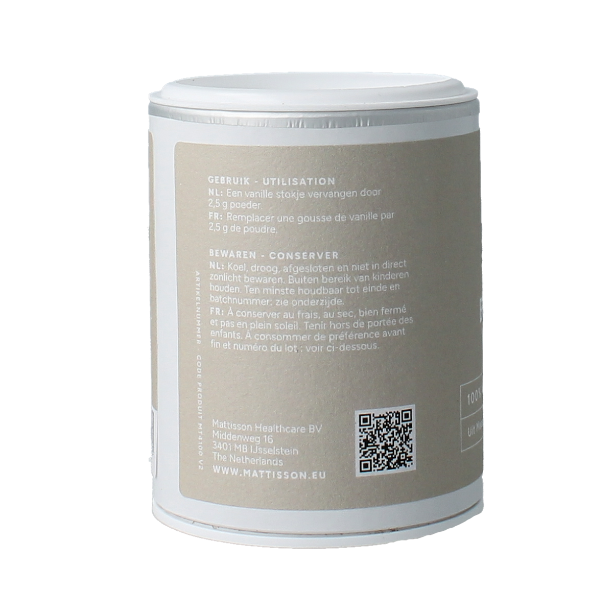 Mattisson Bourbon vanille poeder 30.00 Gram