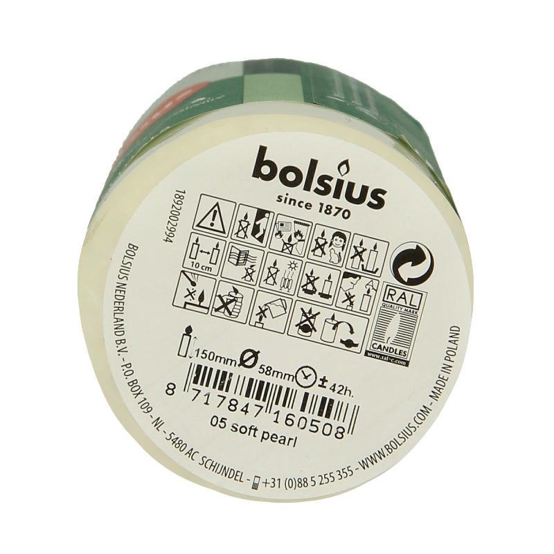 Bolsius Stompkaars 150/58 soft pearl 1 Stuks