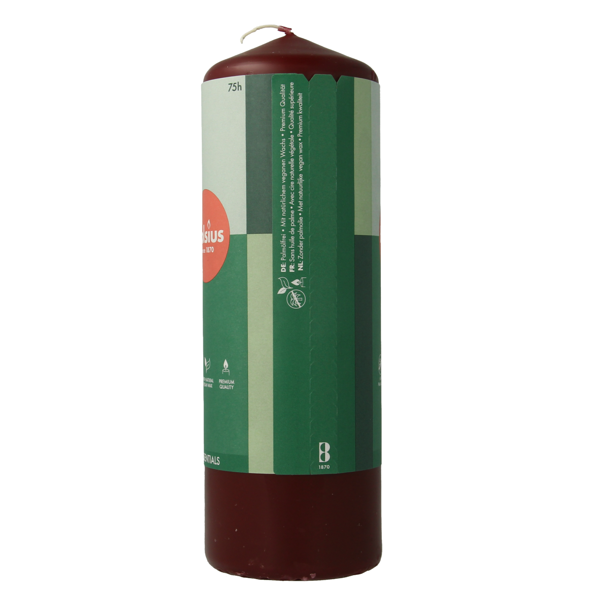 Bolsius Stompkaars 200/68 velvet red 1.00 Stuks