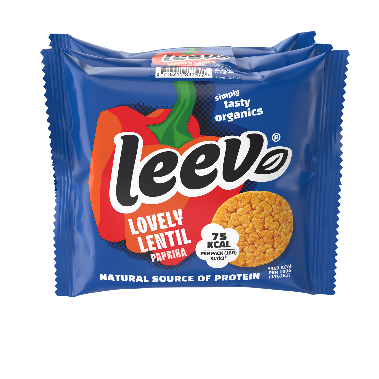 Leev Lovely lentil cakes paprika bio 54.00 Gram