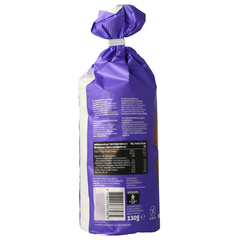Leev Lovely lentil cakes cacao bio 130.00 Gram