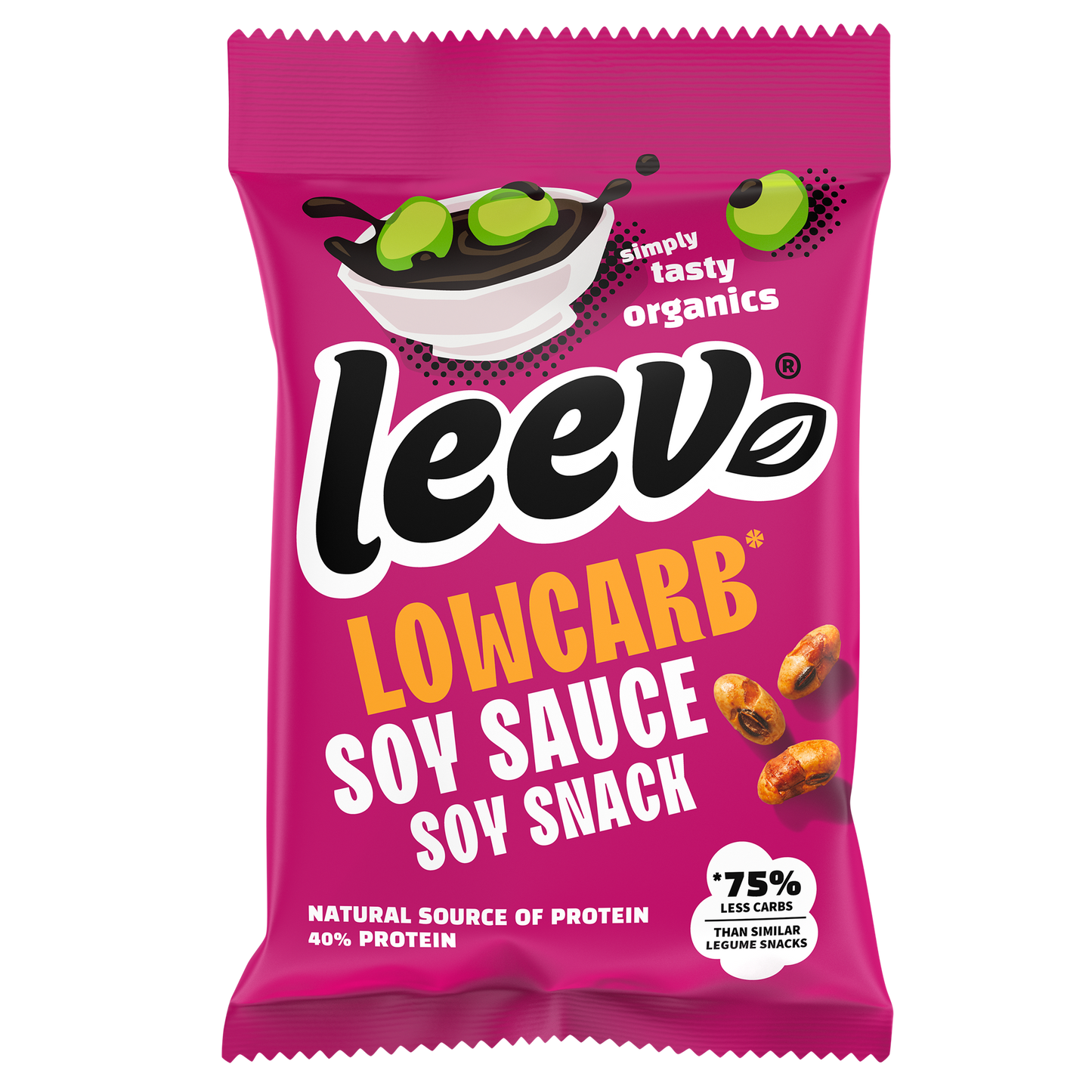 Leev Lowcarb snack soyabonen soya saus bio 45.00 Gram