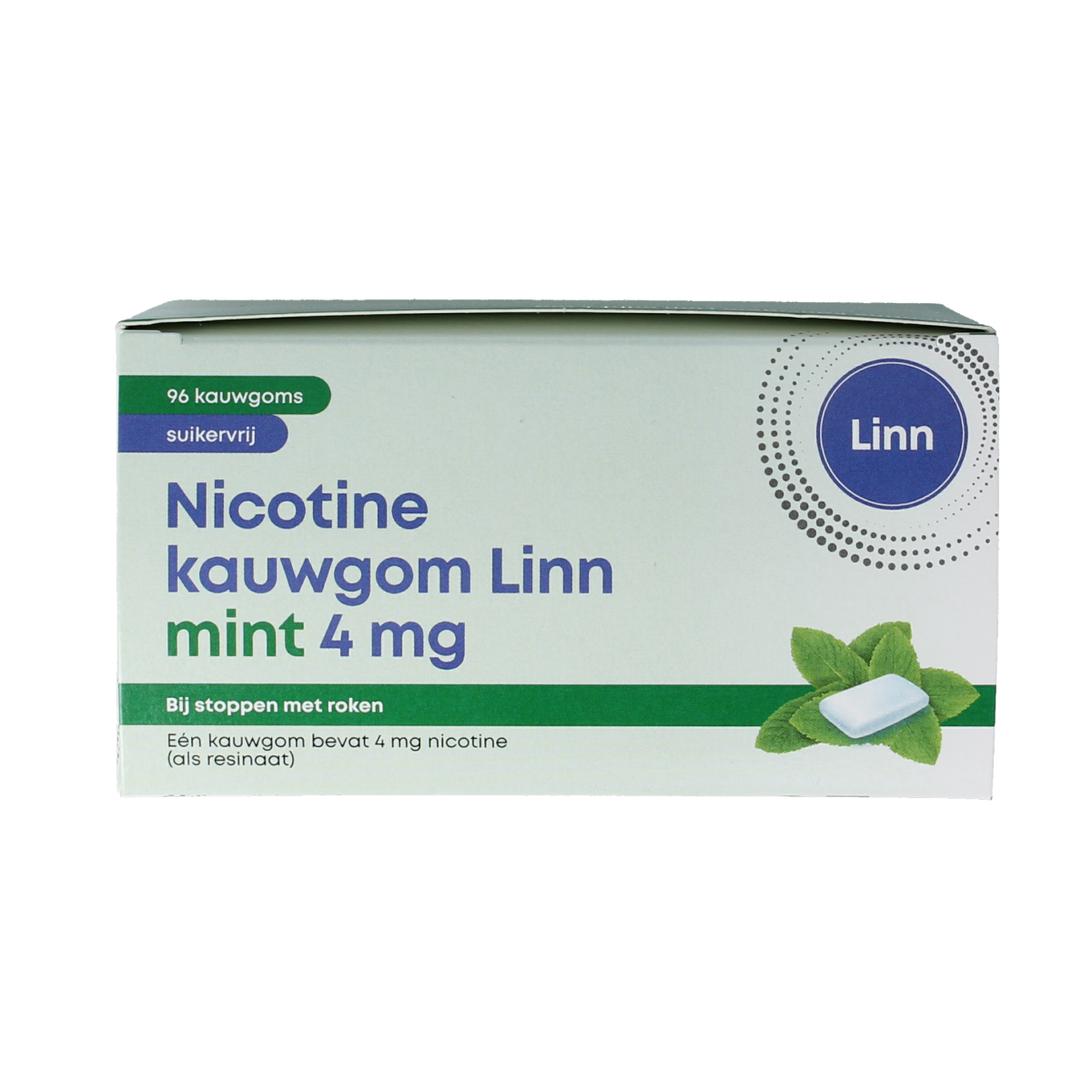 Linn Nicotine kauwgom 4mg mint 96.00 Stuks