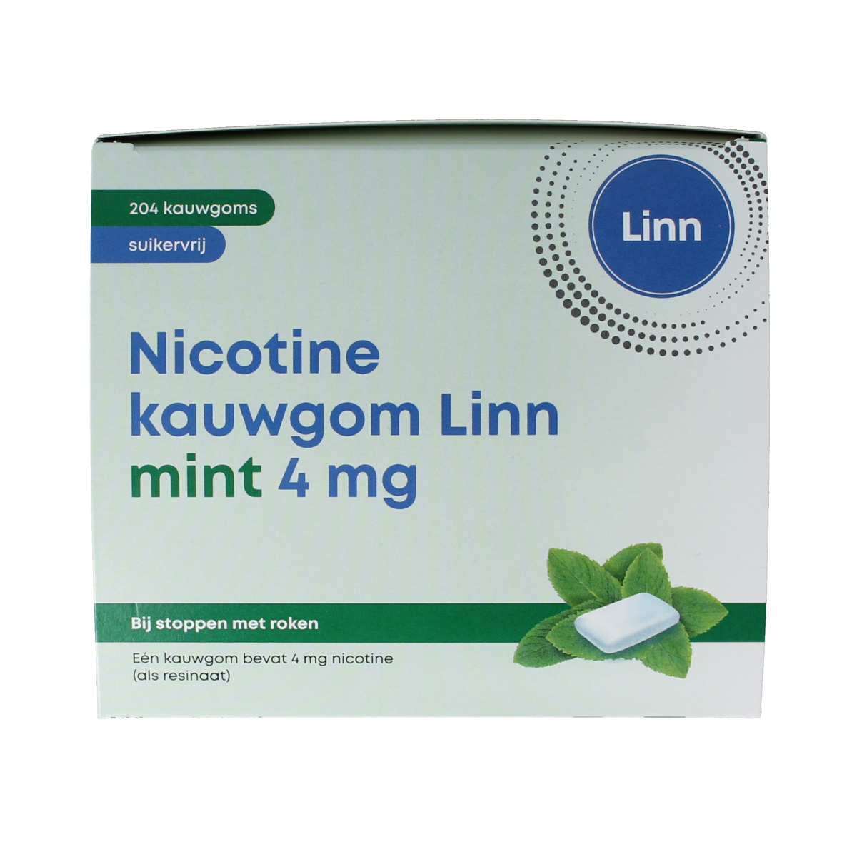 Linn Nicotine kauwgom 4mg mint 204.00 Stuks