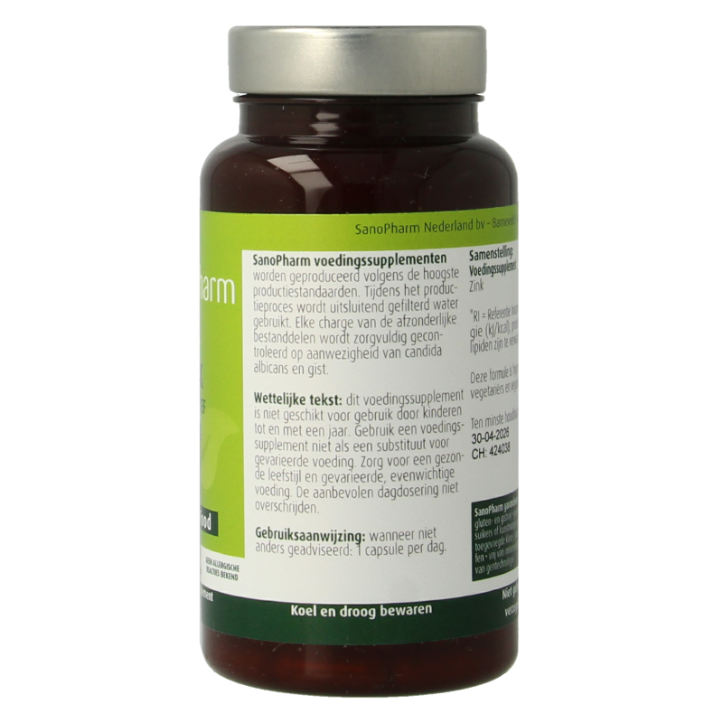 SanoPharm Zink wholefood 30 Capsules
