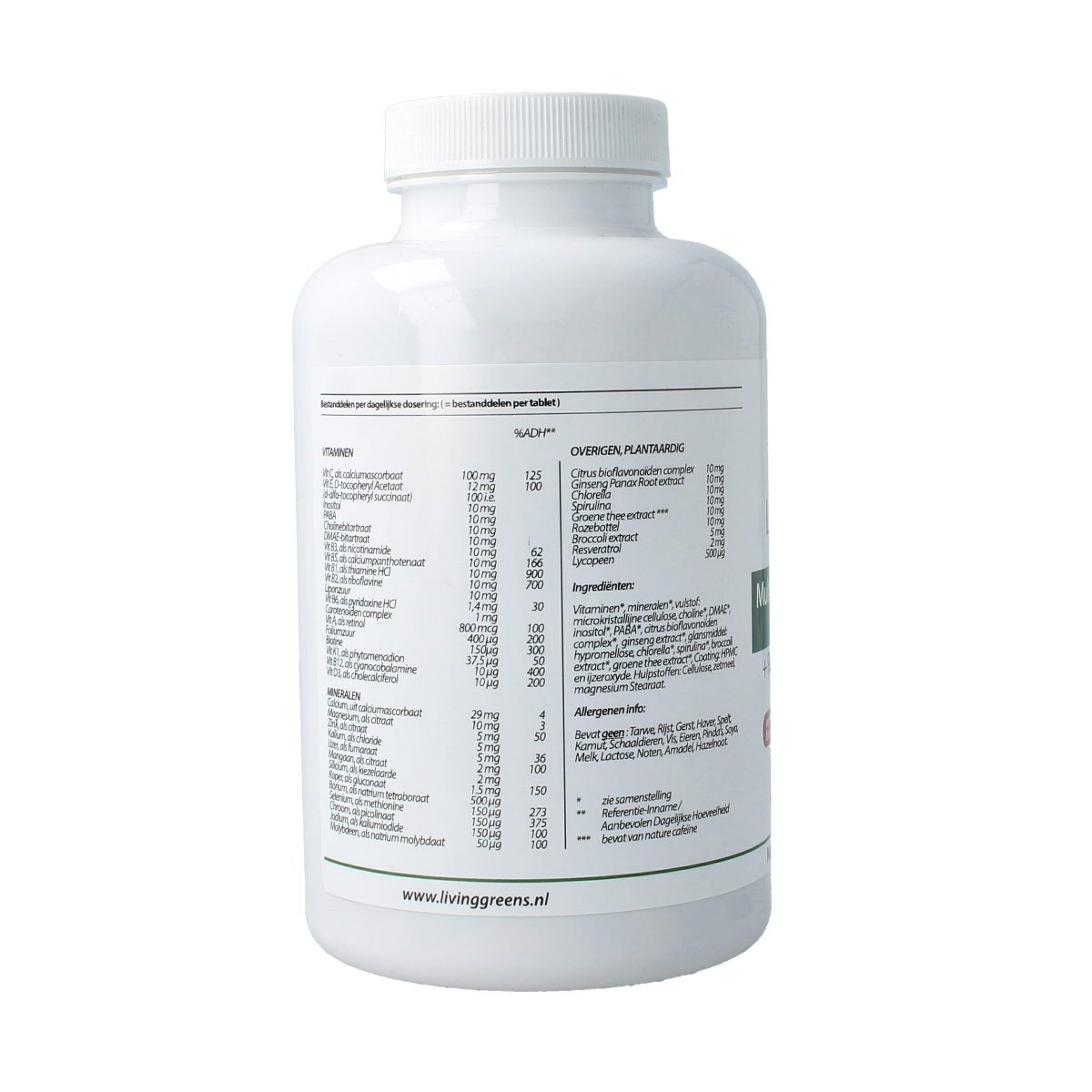 Livinggreens Multi vitaminen & mineralen antioxidant 300.00 Tabletten
