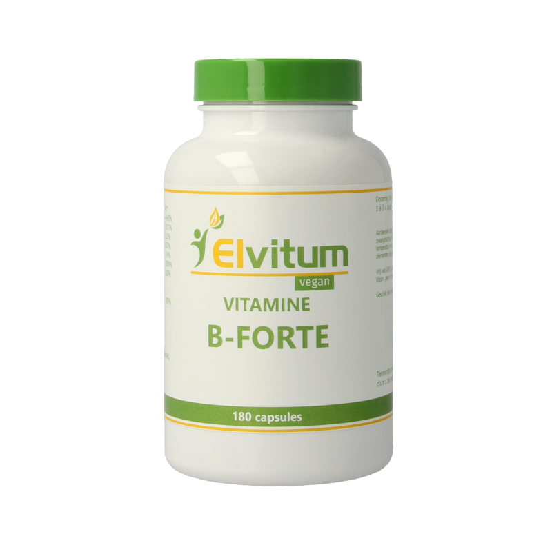 Elvitum Vitamine B-forte gistvrij 180 Vegetarische capsules