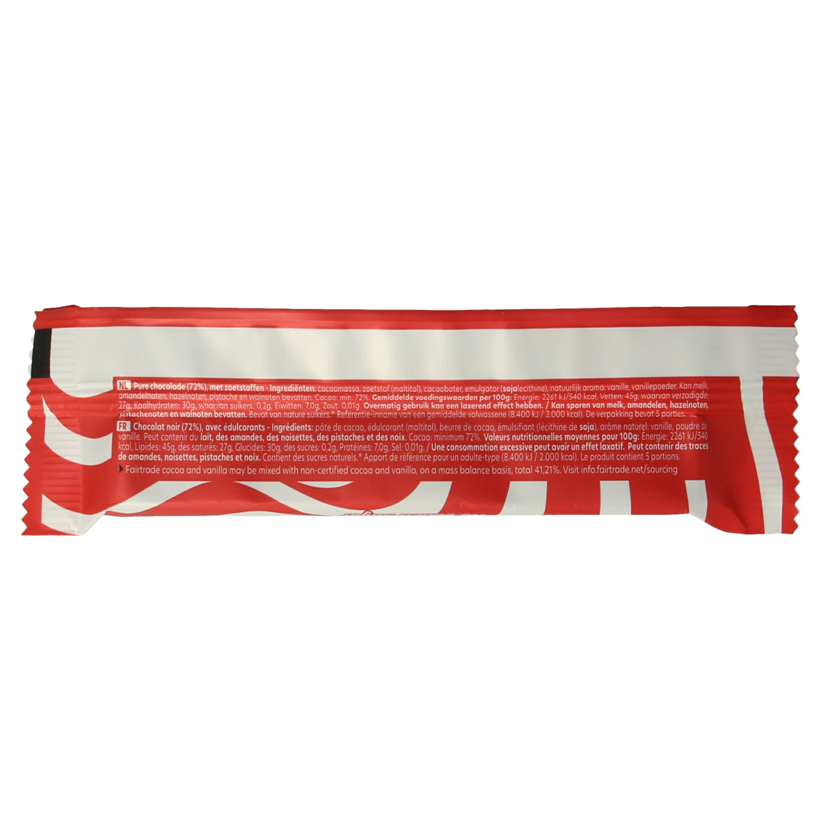 Bountiful Chocolade reep puur zonder toegevoegde suiker 50.00 Gram