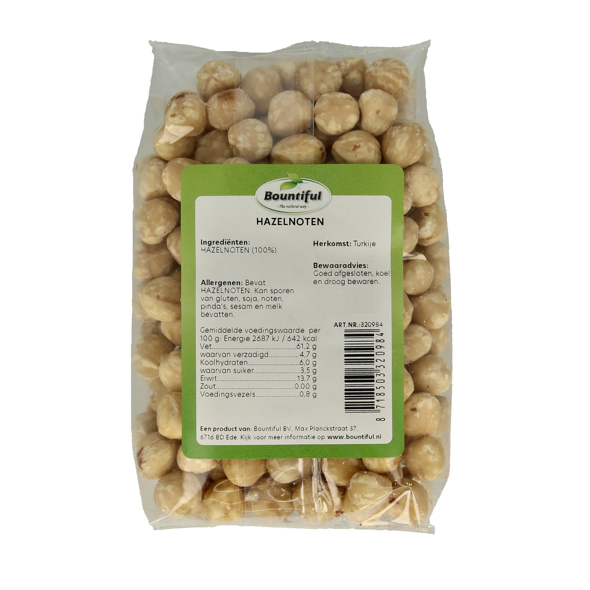 Bountiful Hazelnoten blank 250.00 Gram