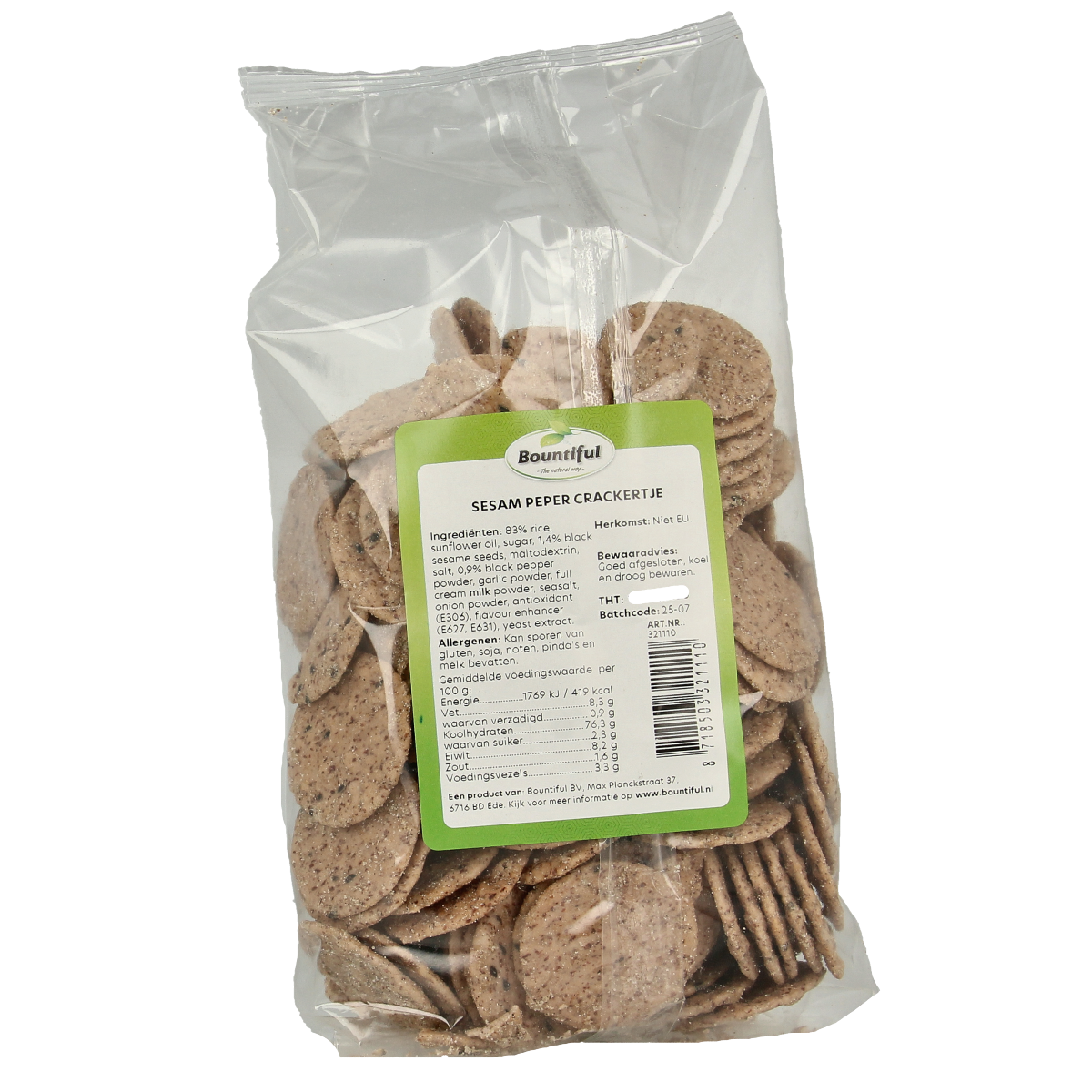 Bountiful Sesame pepper cracker 200.00 Gram
